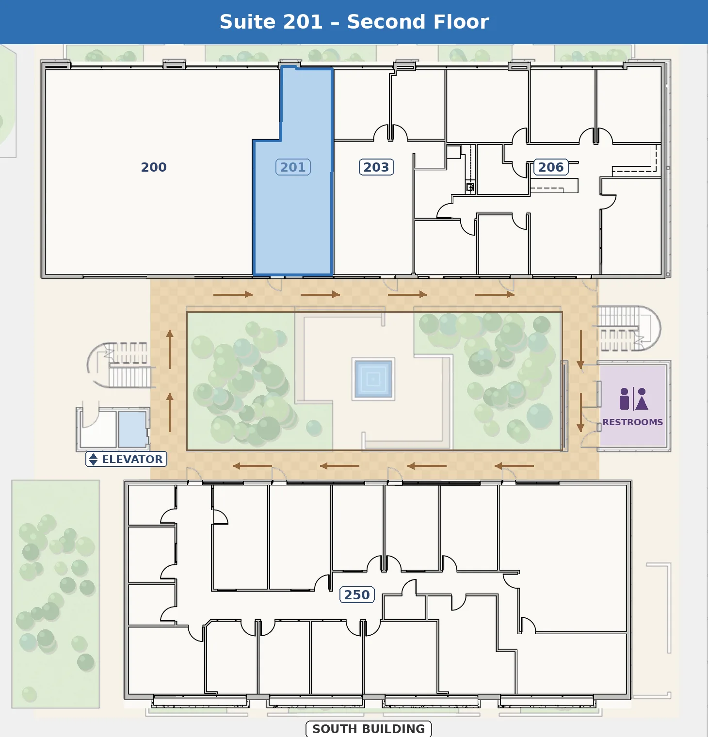Suite 201 location